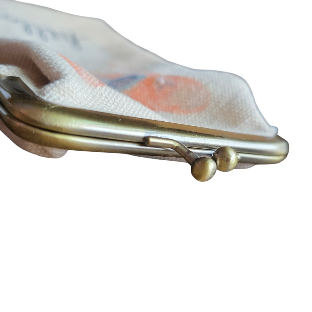 Anthropologie Corgi Sunglasses Canvas Kiss Lock Bag Purse - Picture 6 of 6